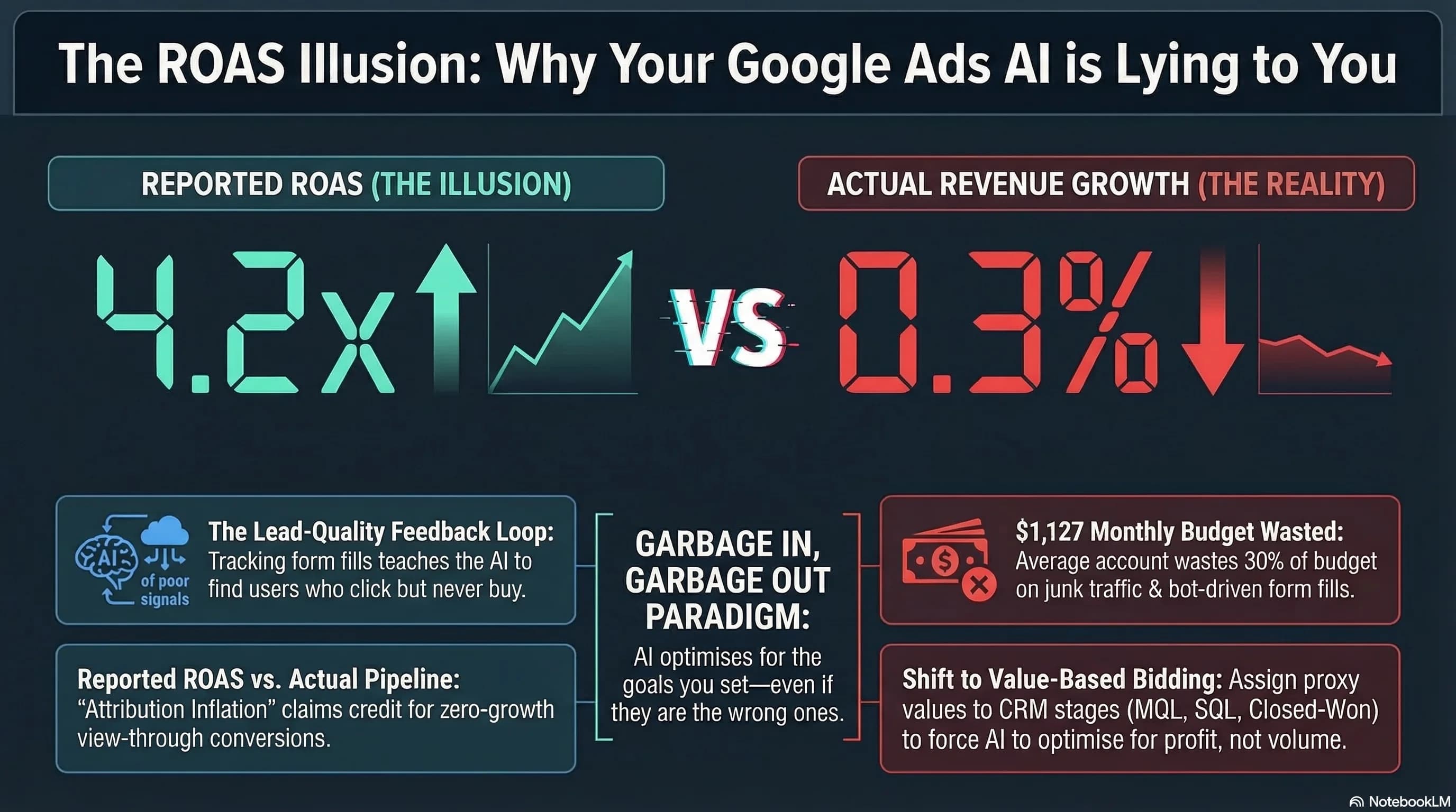 The $1,127 Algorithmic Tax: Why Most Google Ads Accounts Are Optimized for Waste